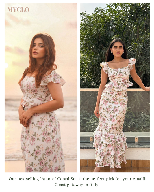 AMORE - Printed top with Skirt (Set)