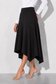 Black Asymmetric Hem Midi Skirt