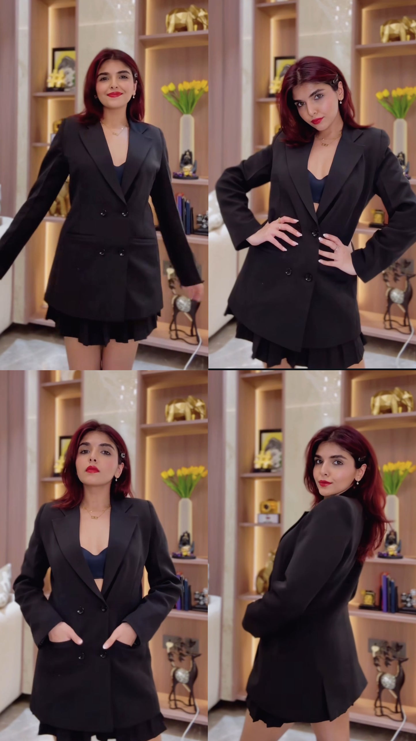 EFFORTLESS BLACK BLAZER SET