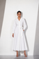 Ivory Grace Wrap Cotton Dress