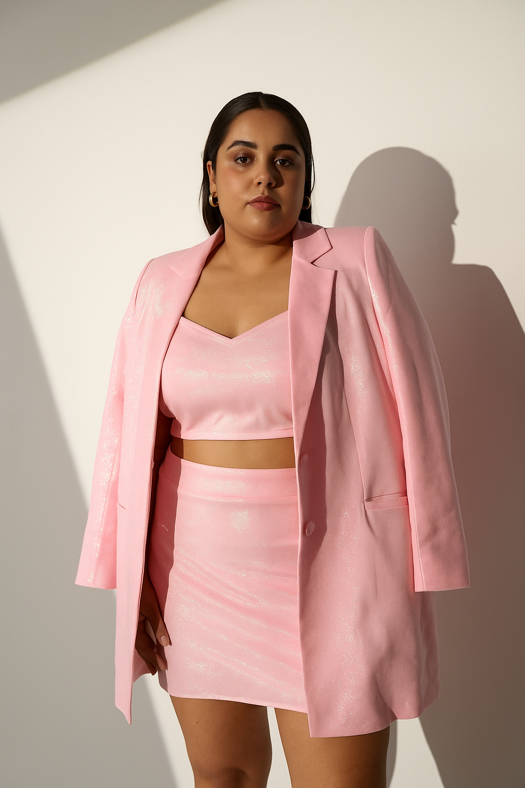 EVENING SHIMMER  -  A Blazer, skirt, and top (SET)