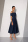 Indigo Drape Denim Midi Dress