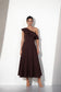 Mocha Belle One-Shoulder Midi Dress
