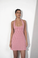 Red Gingham Halter Mini Dress