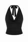 Black Draped Halter Neck Top
