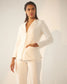 ICONIC - White blazer with straight pants (Set)
