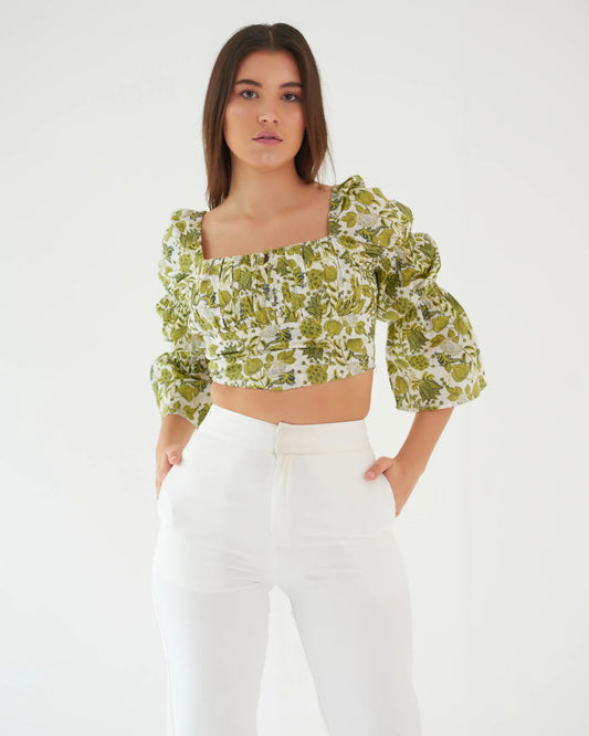 INNER PEACE - Handblock print Cotton top