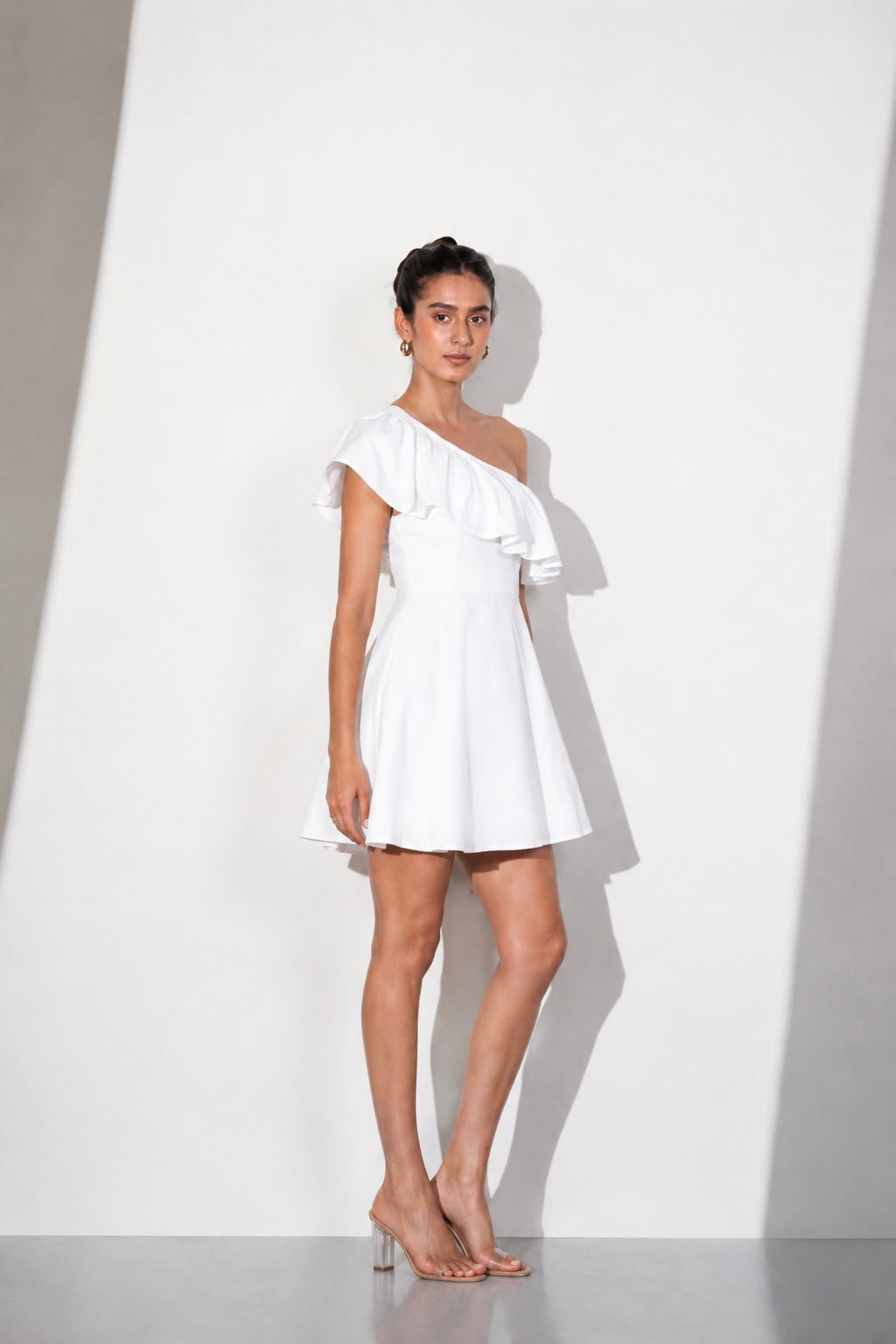 Ivory Breeze One-Shoulder Mini Dress