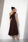 Mocha Belle One-Shoulder Midi Dress