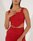 RADIANT - Red corset top with pants