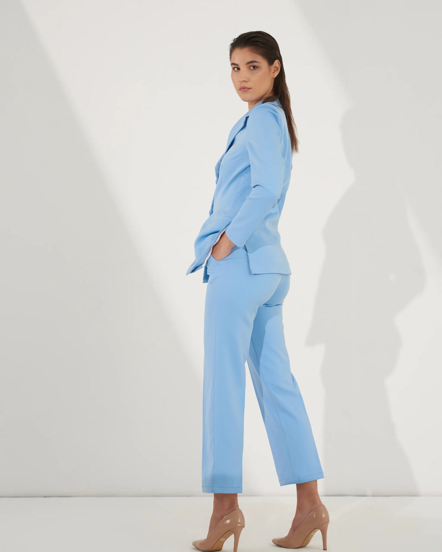 ICONIC - Blue blazer with straight pants (Set)
