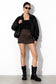 Cheetah Print Denim Jacket & Skirt Set