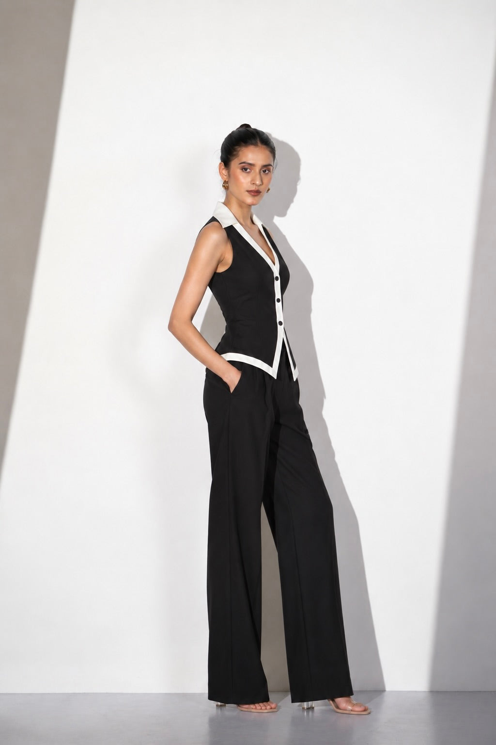 Contrast Waistcoat Co-Ord Set