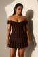 Mocha Pleated Power Set
