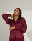 POWER PLAY - Maroon satin shirt