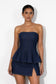 Dark Denim Top &amp; Mini Skirt Set