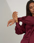 POWER PLAY - Maroon satin shirt