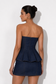 Dark Denim Top &amp; Mini Skirt Set