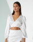 FOREVER FAVOURITE - White wrap around top with skirt (Set)