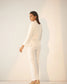 ICONIC - White blazer with straight pants (Set)
