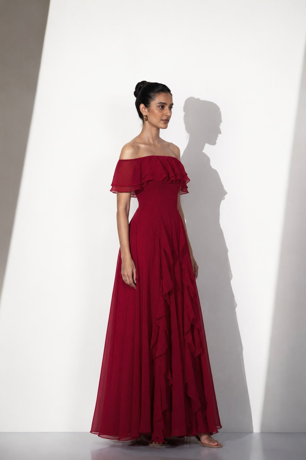 Crimson Romance Georgette Gown