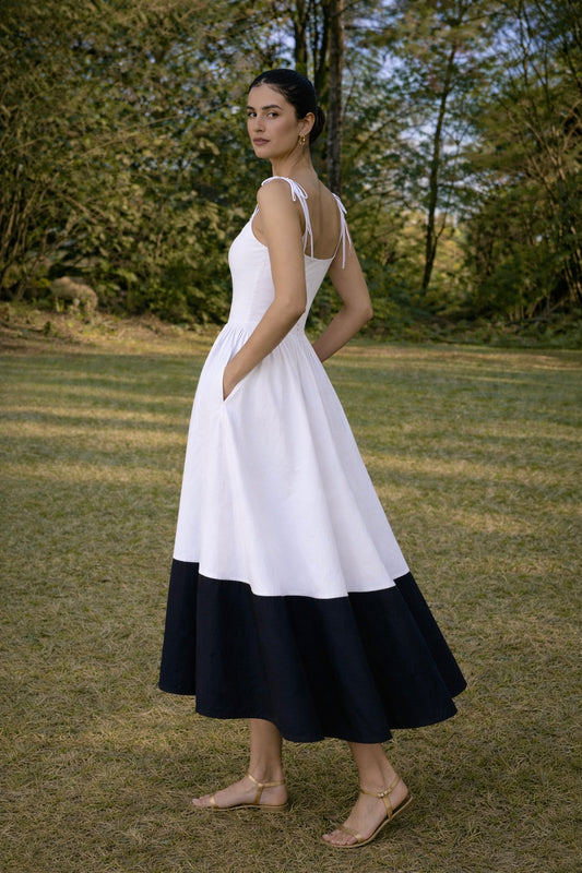 A Classic Cotton Midi Dress