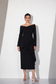 Mocha Cascade Midi Dress