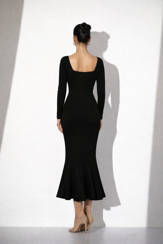 Sleek modern Black dress