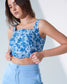 WARM FLOWER - Hand block print cotton corset top