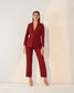 ICONIC - Maroon blazer with straight pants (Set)