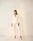 ICONIC - White blazer with straight pants (Set)