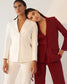 ICONIC - Maroon blazer with straight pants (Set)