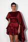 Maroon mini dress