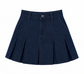 Denim Pleated Mini Skirt