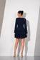 Ruffle Crepe Mini Dress