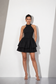 Midnight Aura Cotton Mini Dress