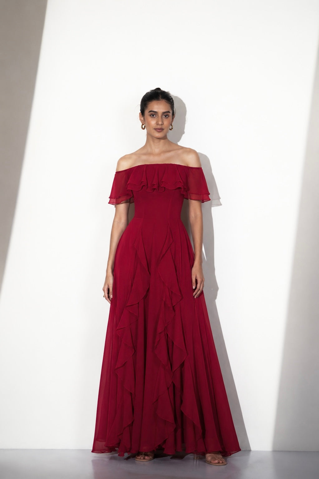 Crimson Romance Georgette Gown