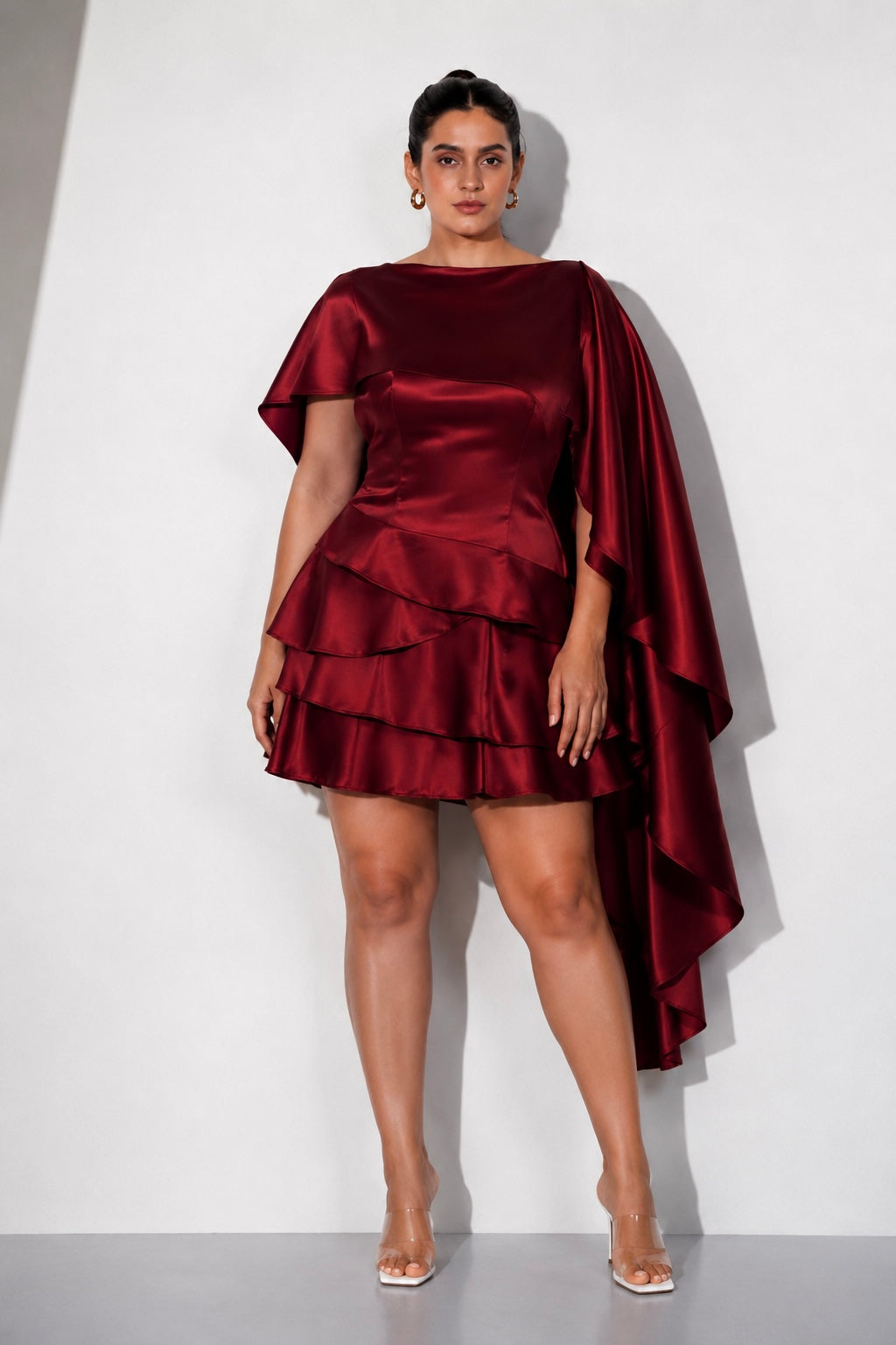 Maroon mini dress