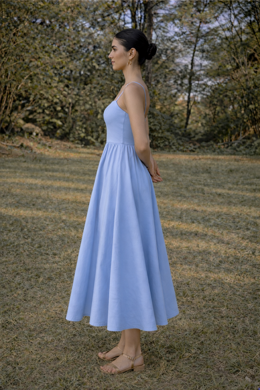 Light Blue Midi Dress