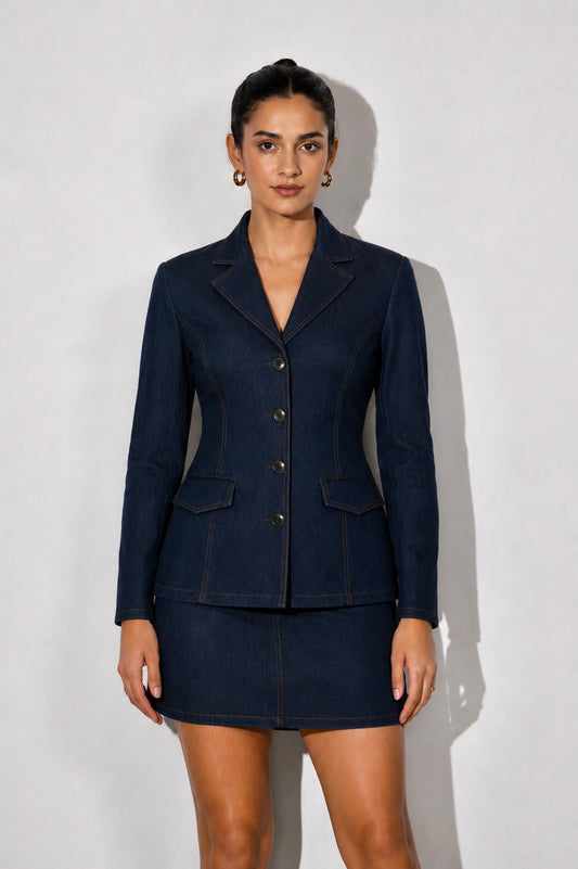 Tailored denim co-ord set