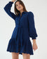 EFFORTLESS ELEGANCE - Blue cotton shirt dress