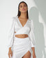 FOREVER FAVOURITE - White wrap around top with skirt (Set)