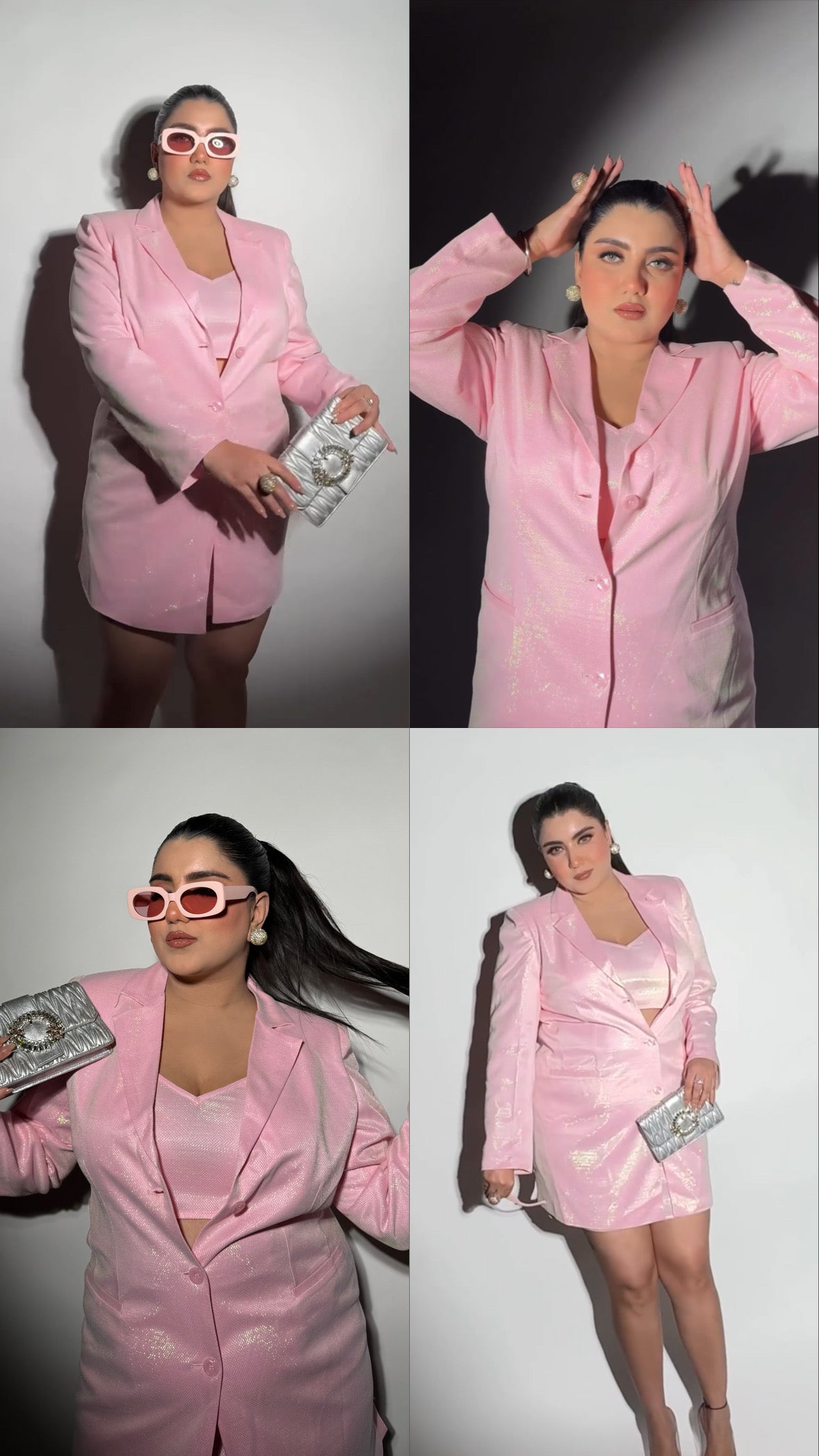 EVENING SHIMMER  -  A Blazer, skirt, and top (SET)