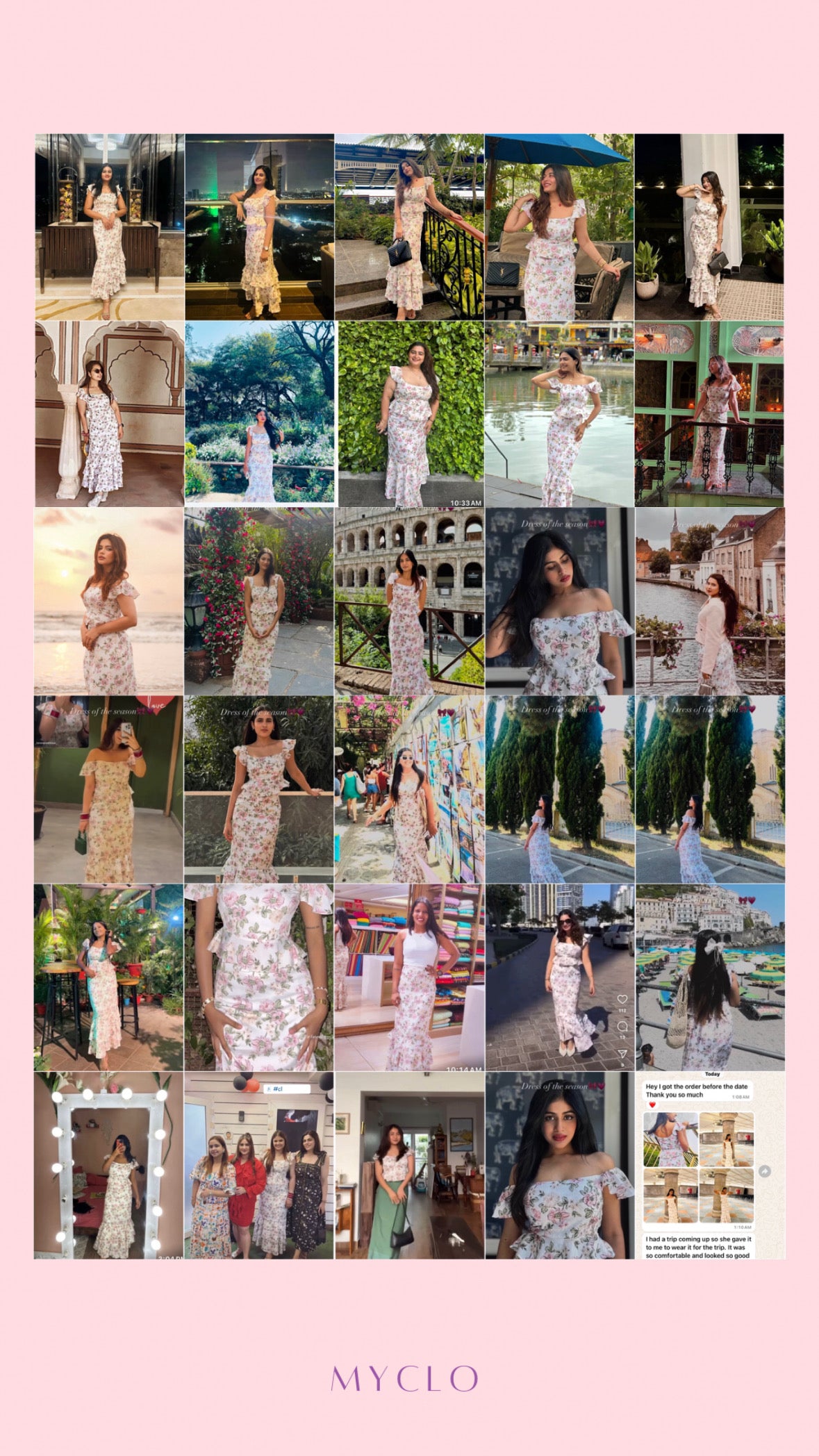 AMORE - Printed top with Skirt (Set)