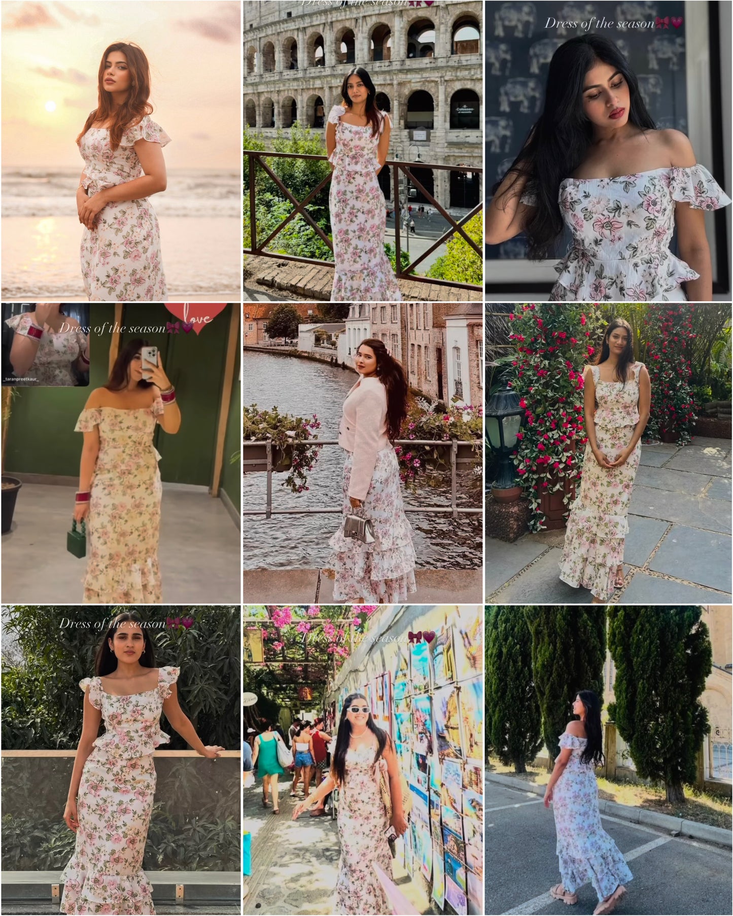 AMORE - Printed top with Skirt (Set)