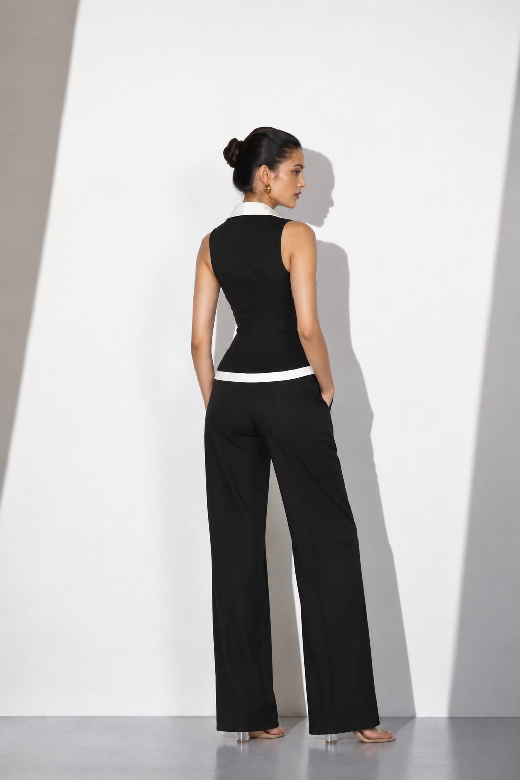 Contrast Waistcoat Co-Ord Set