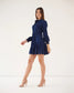 EFFORTLESS ELEGANCE - Blue cotton shirt dress