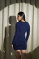 NOIR - STRETCHABLE DARK BLUE LYCRA DRESS