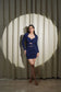 NOIR - STRETCHABLE DARK BLUE LYCRA DRESS