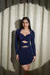 NOIR - STRETCHABLE DARK BLUE LYCRA DRESS